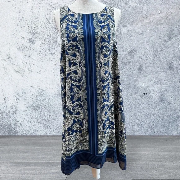 Max Studio sz MD like new slip on mid length loose sleeveless summer dress - Picture 3 of 8